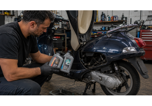 Масло за Piaggio/Vespa 4T скутер – вискозитет и спецификации