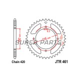 Заден пиньон -JT- JTR461,52, 52 зъба, стоманен, Kawasaki KX 100 1988-2020, KX 80 1986-2000, KX 85 2001-2004, 2006, 2008, 2010-2020, Suzuki RM 100 2003