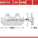 Накладки -TRW- MCB751SRM, синтеровани, Suzuki Burgman 400 / ABS (2008-2012), Suzuki Burgman 650 / Executive (2002-2012)