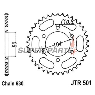 Заден пиньон -JT- JTR501,41, 41 зъба, стоманен, Kawasaki GPZ 1100 1983-1985, Z 1000 1981-1983