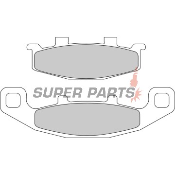 Накладки -FERODO- FDB481P, Kawasaki ER / GPX / GPZ / Tengai / KLE / Eliminator / Zephyr / ZRX / ZX / ZZR, Suzuki DR / GS / Bandit / GSX / VX 400-1200 1988-2008