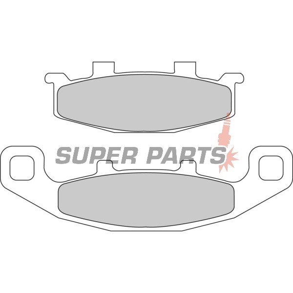 Накладки -FERODO- FDB481P, Kawasaki ER / GPX / GPZ / Tengai / KLE / Eliminator / Zephyr / ZRX / ZX / ZZR, Suzuki DR / GS / Bandit / GSX / VX 400-1200 1988-2008