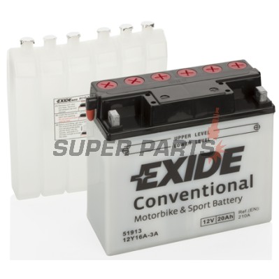 Акумулатор -EXIDE- 12Y16A-3A 51913, 20Ah 12V