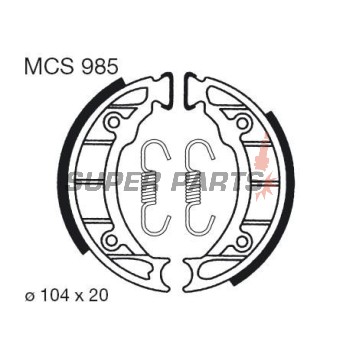 Накладки (челюст) -TRW- MCS985, 105x20mm, Piaggio/Vespa Free 1 50, Zip+Zip 50 (1993-1998)
