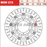 Спирачен диск -TRW- MSW272, 300mm, Honda CBF 600/1000 N-S-FA ABS (2004-2016), CBR 250R/300R ABS (2011-2017), DN-01 700A (2008-2010)