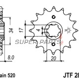 Преден пиньон -JT- JTF287,13, 13 зъба, Honda CB 250 1991-2008, CRF 230 2009-2010, XL 250 1984-1988