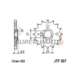 Преден пиньон -JT- JTF507,15, 15 зъба, Cagiva WMX 250 1989-1992, Husqvarna CR 250 1990-1997, CR 360 1992-1994, WR 250 1990-1998, WR 360 1992-2002, Kawasaki KDX 250 1982-1985, KX 250 1979-1986, KX 420 1980, KX 500 1983-1986
