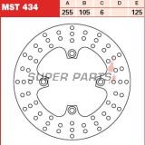 Спирачен диск -TRW- MST434, 255mm, Triumph America 865 + Bonneville / SE / T100 865 + Scrambler 865 + Speed Triple 1050 + Sprint ST / GT / RS 955-1050 + Thruxton 865 + Tiger 800 / 1050 (1999-2016)