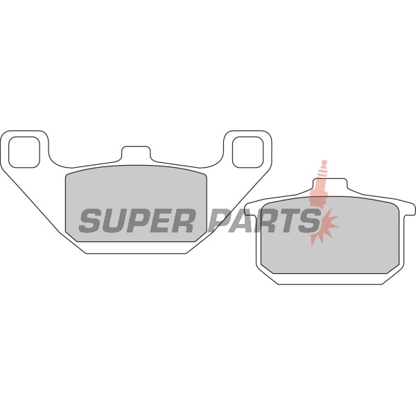Накладки -FERODO- FDB339ST, Kawasaki EL / ZL Eliminator, EN / VN Vulcan, GPZ Ninja / Uni Trak, GTR, Z / ZX Turbo 250-1500 1983-2000