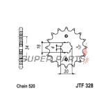 Преден пиньон -JT- JTF328,12, 12 зъба, Honda CM 250 1982, XR 200 1986-2002, XR 250 1984-1985, 1987