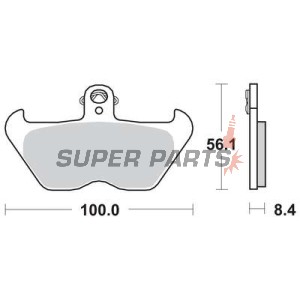 Накладки -TRW- MCB680, Beta Evo/Minicross/Minitrial 50-300 2T/4T, BMW K/K1 1000-1200LT/RS, BMW R 850/1100/1150GS/RT/RS/S/C (1988-2005)