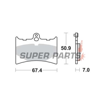 Накладки -TRW- MCB572RQ, Aprilia AF1 & RS 125 (1988-2006), ATK 250/406/604 Cross & Enduro (1989-1993), Benelli Jarno/Devil/Spring (1989-1995), Gilera CX, Crono, Nordwest, SP, MX (1988-1994), KTM Enduro, GXE, MX, Chrono (1986-1994), Moto Guzzi Quot