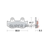 Накладки -TRW- MCB685, Honda CH125 Spacy, PS125i/150i, SES125/150 Dylan; Suzuki AN250/400 Burgman (1983-2013)