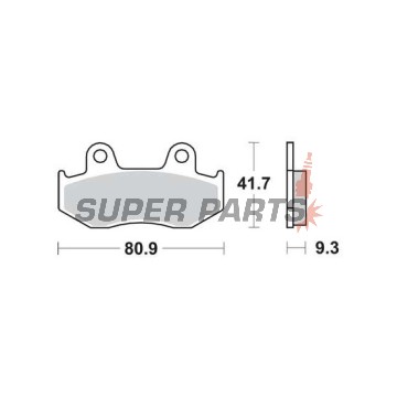 Накладки -TRW- MCB685, Honda CH125 Spacy, PS125i/150i, SES125/150 Dylan; Suzuki AN250/400 Burgman (1983-2013)
