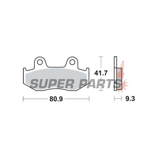 Накладки -TRW- MCB685, Honda CH125 Spacy, PS125i/150i, SES125/150 Dylan; Suzuki AN250/400 Burgman (1983-2013)