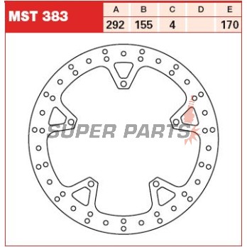 Спирачен диск -TRW- MST383, 292mm, Yamaha YZF-R125 125 (2008-2013)