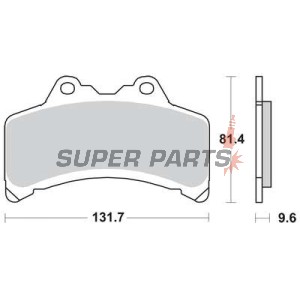 Накладки -TRW- MCB655, Yamaha GTS1000 / GTS1000A ABS (1993-2000)