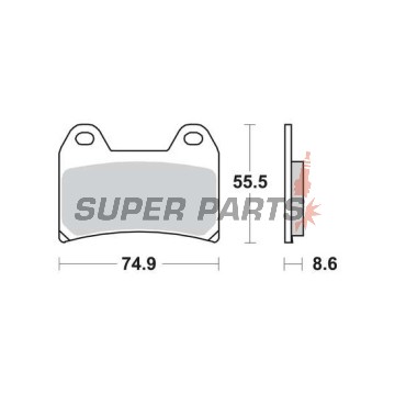 Накладки -TRW- MCB683SV, Aprilia Pegaso/RS/RSV, Benelli TnT/Tornado, BMW F/G/R nineT, Cagiva Raptor, Ducati Monster/Multistrada/SS, KTM Duke/LC4/SM, Moto Guzzi, Yamaha XT 660X