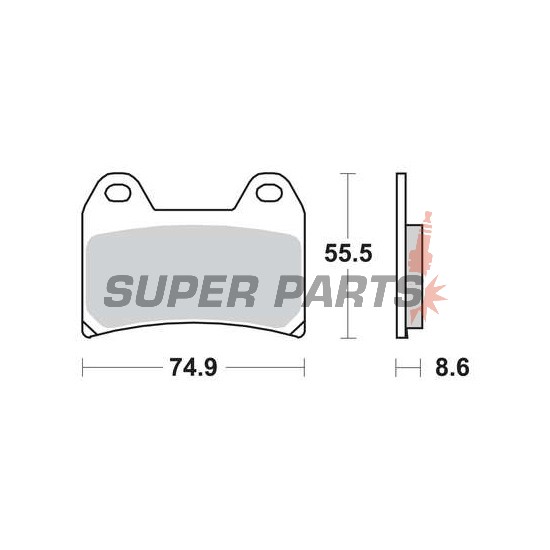 Накладки -TRW- MCB683SV, Aprilia Pegaso/RS/RSV, Benelli TnT/Tornado, BMW F/G/R nineT, Cagiva Raptor, Ducati Monster/Multistrada/SS, KTM Duke/LC4/SM, Moto Guzzi, Yamaha XT 660X