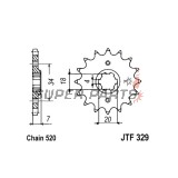 Преден пиньон -JT- JTF329,14, 14 зъба, Honda MTX 125 1987-1989