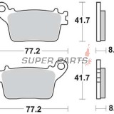 Накладки -TRW- MCB784SH, Honda CB600F Hornet, CBR600RR/1000RR Fireblade; Kawasaki Ninja ZX-6R 636, ZX-10R; Suzuki GSX-R 600/750/1000; Yamaha YZF-R1/R6 (2006-2020)