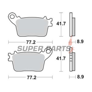 Накладки -TRW- MCB784SH, Honda CB600F Hornet, CBR600RR/1000RR Fireblade; Kawasaki Ninja ZX-6R 636, ZX-10R; Suzuki GSX-R 600/750/1000; Yamaha YZF-R1/R6 (2006-2020)