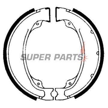 Накладки (челюст) -FERODO- FSB755, 140x30mm, Honda TRX 250 FourTrax / Recon / Sporttrax 1997-2010, XBR 500, XLV 750R 1983-1987, Kymco Hipster / Pulsar / Stryker / Zing 125 / 150 1997-2010