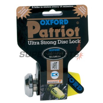 Заключващо устройство за мото диск -OXFORD- Patriot 14mm, жълт
