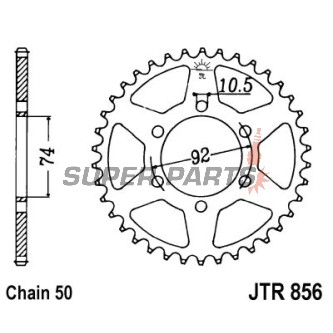Заден пиньон -JT- JTR856,45, 45 зъба, стоманен, Yamaha XJ 400 1982, XJ 550 1981-1985