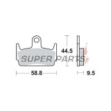 Накладки -TRW- MCB686, Honda X8R/SZX/XL 50 1977-2002; Kymco Heroism 150 1995-2000; SYM Jet Sport-X 50 2006-2010