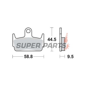 Накладки -TRW- MCB686, Honda X8R/SZX/XL 50 1977-2002; Kymco Heroism 150 1995-2000; SYM Jet Sport-X 50 2006-2010