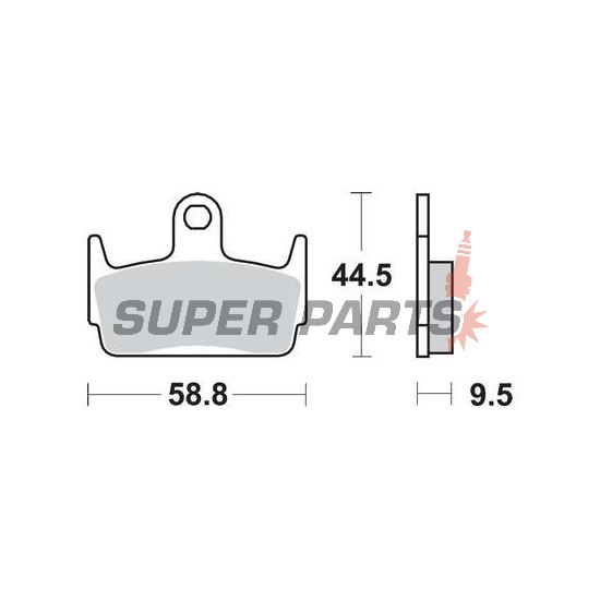 Накладки -TRW- MCB686, Honda X8R/SZX/XL 50 1977-2002; Kymco Heroism 150 1995-2000; SYM Jet Sport-X 50 2006-2010