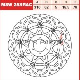 Спирачен диск -TRW- MSW258RAC, 310mm, Honda CB 1100SF (2000-2003) / CBR 1100XX Blackbird (1999-2008)