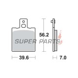 Накладки -TRW- MCB75RQ, Aprilia RS 50/125/250, AF1 125, Tuareg 125/350, Ducati Monster 600/900/1000, 916, SS 750/900, Cagiva Mito 125, Raptor 650, Elefant 750, KTM GS 125/500, MX 125/500, Moto Guzzi California 1100, Daytona 1000, V11 1100, Husqvarna CR 12