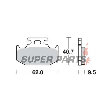 Накладки -TRW- MCB625SI, Cannondale MX400/440, Kawasaki KDX/KLX/KX, Suzuki DR/DR-Z/RM/RMX, Yamaha DT/TT/TT-R/WR/XT/YZ (1989-2018)