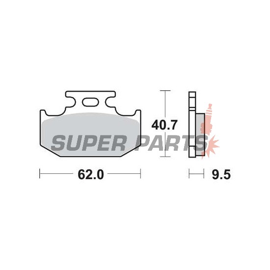 Накладки -TRW- MCB625SI, Cannondale MX400/440, Kawasaki KDX/KLX/KX, Suzuki DR/DR-Z/RM/RMX, Yamaha DT/TT/TT-R/WR/XT/YZ (1989-2018)