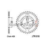Заден пиньон -JT- JTR810,46, 46 зъба, стоманен, HMZ Cruise 125 1996, Hyosung Cruise 125 1997-2001, GS 125 1998-2000, GV 125 2009-2010, RT 125 2004-2006, 2008-2011, RX 125 2007-2011, XRX 125 1999-2008, Jincheng 125 125 2007-2008