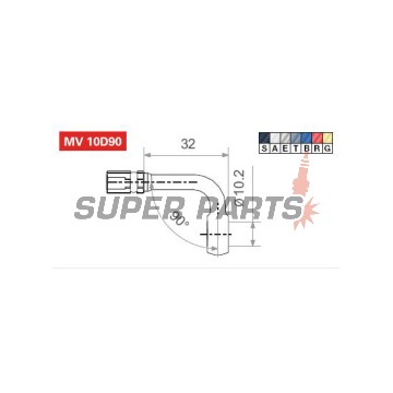 Накрайник спирачен маркуч -TRW- MV10D90S