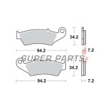 Накладки -TRW- MCB669SI, Aprilia MXV/RXV, Beta RR, Gas Gas EC/FSE/FSR/MC, Honda CR/CRF/XR/XL, Kawasaki KDX/KLX/KX, Suzuki DR-Z/RM/RM-Z, Yamaha WR/YZ/XT (1993-2020)