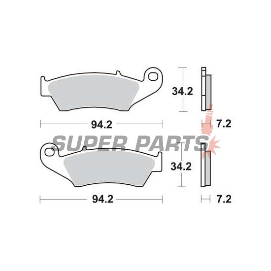 Накладки -TRW- MCB669SI, Aprilia MXV/RXV, Beta RR, Gas Gas EC/FSE/FSR/MC, Honda CR/CRF/XR/XL, Kawasaki KDX/KLX/KX, Suzuki DR-Z/RM/RM-Z, Yamaha WR/YZ/XT (1993-2020)