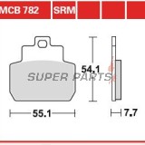 Накладки -TRW- MCB782, Piaggio/Vespa GTS 250/250ie/ABS (2005-2016), GTV 250/300 (2007-2014), MP3 125/125ie (2006-2008), X8 125/150/200/250/400 (2005-2008), X9 125/250 Evolution (2005-2008)