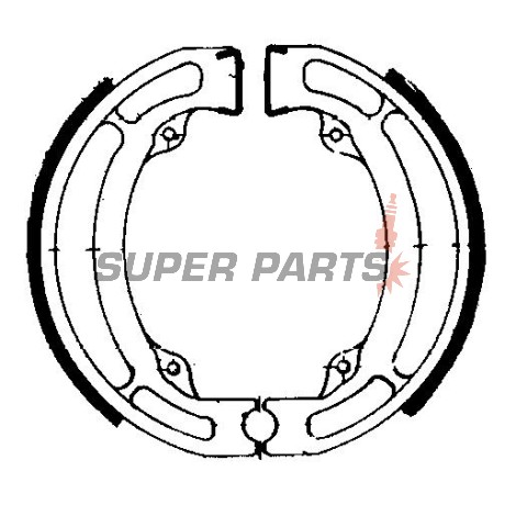 Накладки (челюст) -FERODO- FSB723, 110x25mm, Suzuki RM 80X 1980-1981, TS 50XK 1991-1997