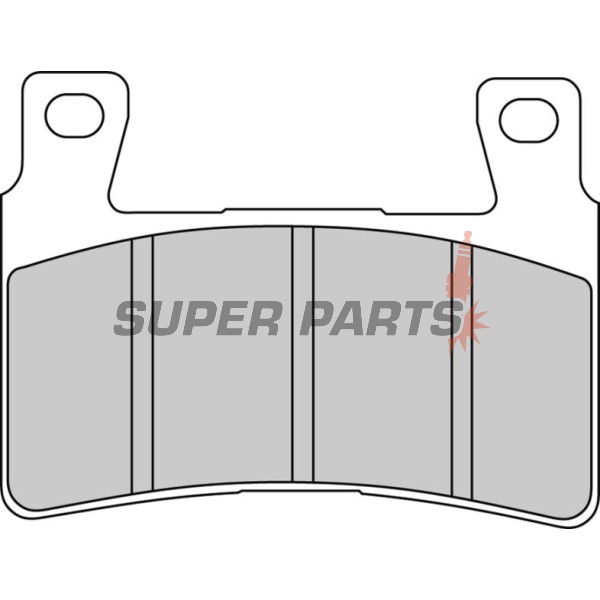Накладки -FERODO- FDB2114P, CBR600F/600RR/Fireblade, VTR1000SP1/SP2 (1998-2012)