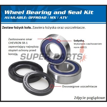 Колесен лагер комплект -ALL BALLS- Kawasaki KX 250 2004-2020, KX 450 2019, KXF 250 2004-2010, 2020, Suzuki RM-X 450 2010-2011, RM-Z 250 2007-2016, RM-Z 450 2005-2016, Yamaha YZ 250 2014-2018, YZ 450 2014-2017