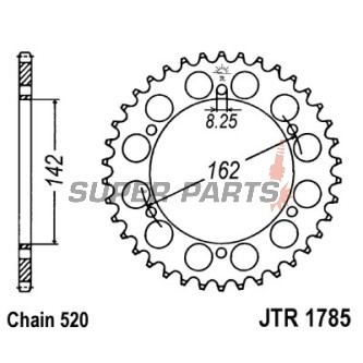 Заден пиньон -JT- JTR1785,48, 48 зъба, стоманен, Suzuki PE 175 1980-1984