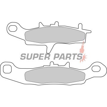 Накладки -FERODO- FDB2080SG, Kawasaki KFX 700 V-Force; KL/KLX/KLR 250; KX 80/85/100; Suzuki RM 85/85L/100
