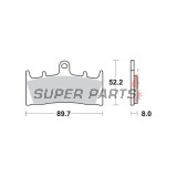 Накладки -TRW- MCB659, Kawasaki VN 1500/1600, ZR 1100, ZRX 1100/1200, ZX-6R 600/636, ZX-7R 750, ZX-9R 900; Suzuki GSF 1200, GSX 1400, GSX-R 1000, VZ 1600 - 1996-2008