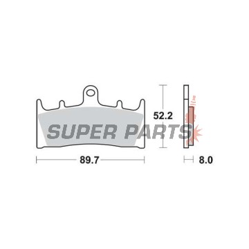 Накладки -TRW- MCB659CRQ, Kawasaki VN 1500/1600, ZR 1100, ZRX 1100/1200, ZX-6R 600/636, ZX-7R 750, ZX-9R 900; Suzuki GSF 1200, GSX 1400, GSX-R 1000, VZ 1600 - 1996-2008