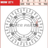 Спирачен диск -TRW- MSW271, 320mm, Yamaha XT660X Supermoto (2004-2016)