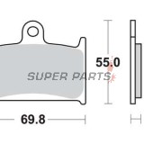Накладки -TRW- MCB690, Suzuki GSF 1200 / 1200S Bandit (1995-2000), GSX-R 600 (2000), RF 900R (1994-1997)